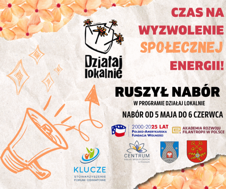 Działaj Lokalnie 2025 w gminach: Klucze, Trzyciąż, Wolbrom, Bolesław‼️